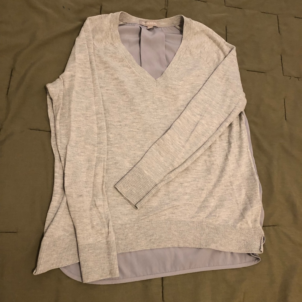 Banana Republic grey panel back sweater - XS
